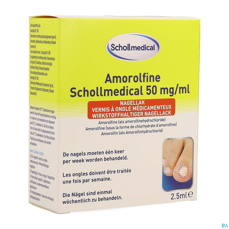 Scholl amorolfine vao 50mg/ml 2,5ml