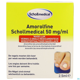 Scholl amorolfine vao 50mg/ml 2,5ml