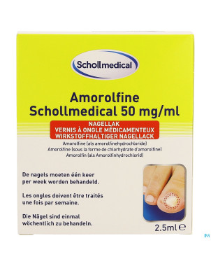 Scholl amorolfine vao 50mg/ml 2,5ml
