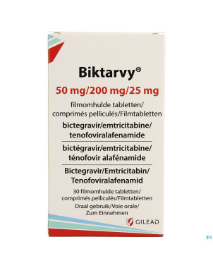 Biktarvy 50mg/200mg/25mg    comp pell 30 bottle
