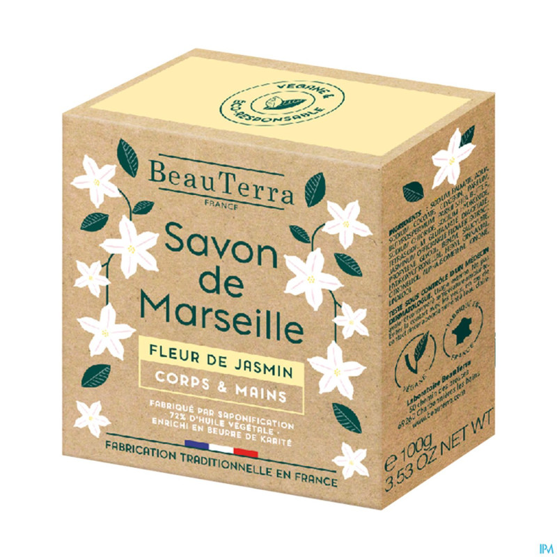 Beauterra savon marseille fleur jasmin    100g