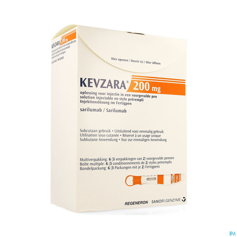 Kevzara 200mg sol inj stylo prer. verre 3x2x1,14ml