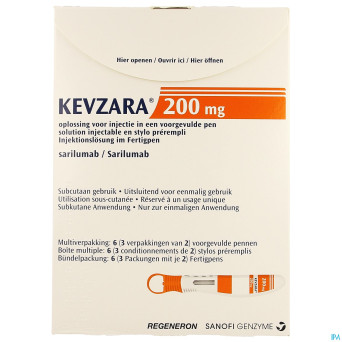 Kevzara 200mg sol inj stylo prer. verre 3x2x1,14ml