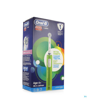 Oral-b brosse dents vitality junior 6+ green