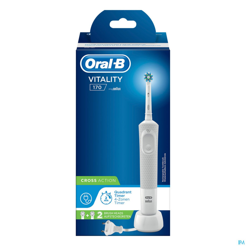Oral-b brosse dents vitality white + box