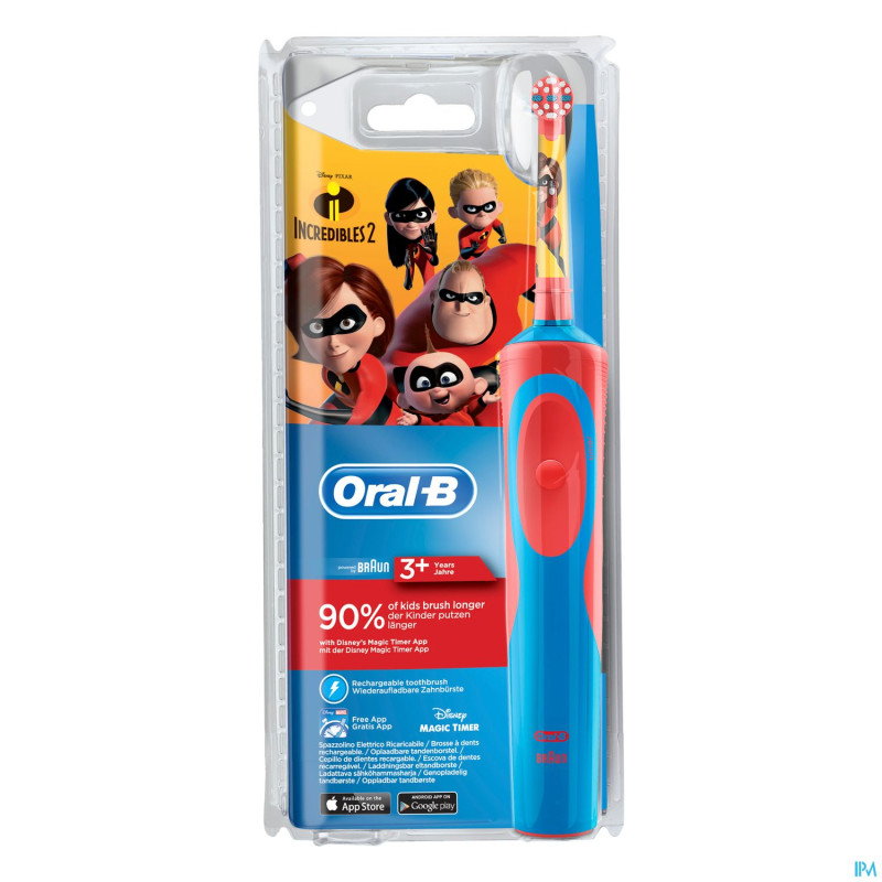 Oral-b brosse dents vitality kids incredibles 2