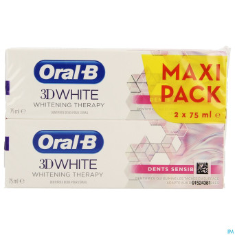 Oral-b 3d white sensitive 2x75ml