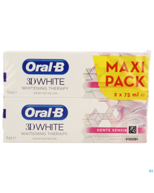Oral-b 3d white sensitive 2x75ml