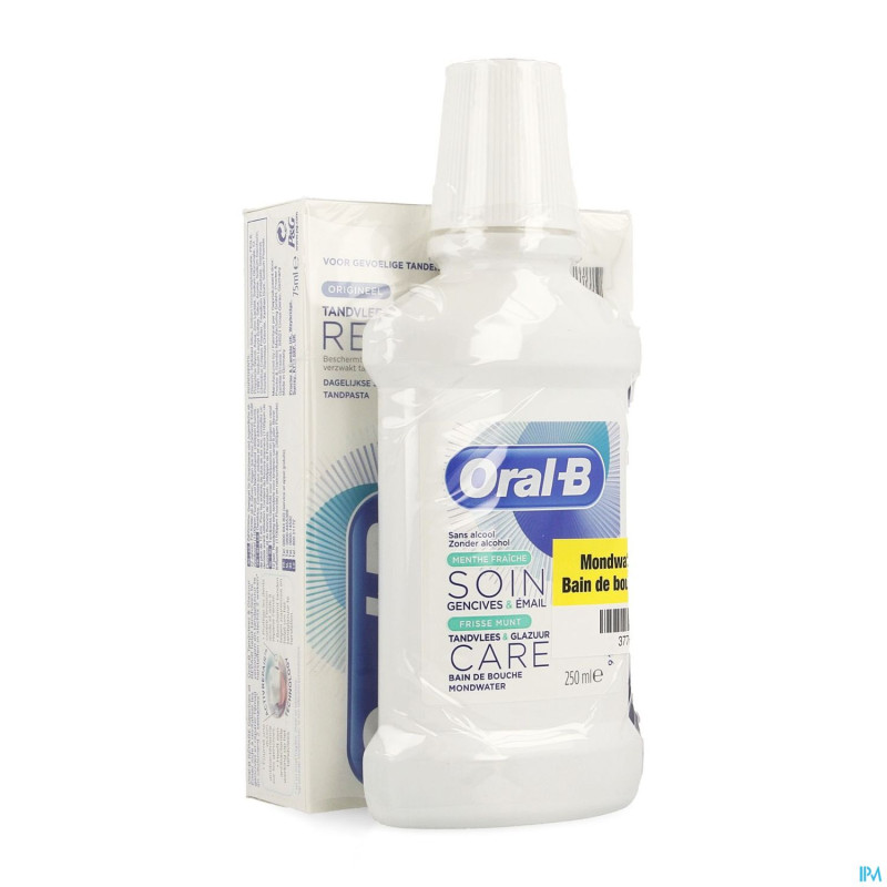 Oral-b tp gum&enamel rep. 2x75ml+bain bouche 250ml