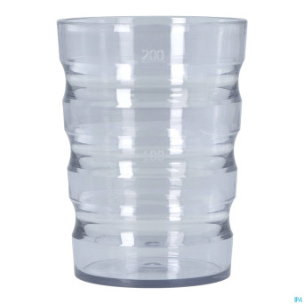 Gobelet rainures 200mltransparent