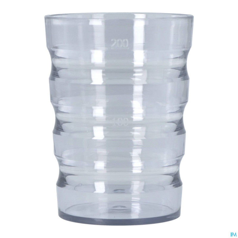 Gobelet rainures 200mltransparent