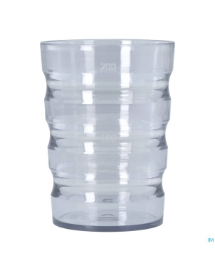 Gobelet rainures 200mltransparent