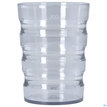 Gobelet rainures 200mltransparent