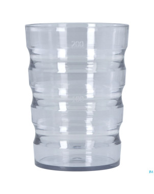 Gobelet rainures 200mltransparent
