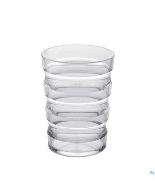 Gobelet rainures 200mltransparent