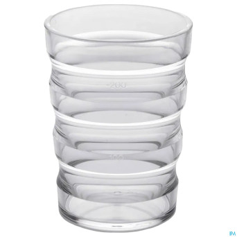 Gobelet rainures 200mltransparent