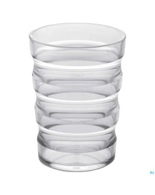 Gobelet rainures 200mltransparent