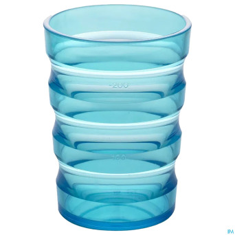 Gobelet rainures 200mlbleu