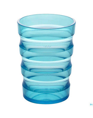 Gobelet rainures 200mlbleu
