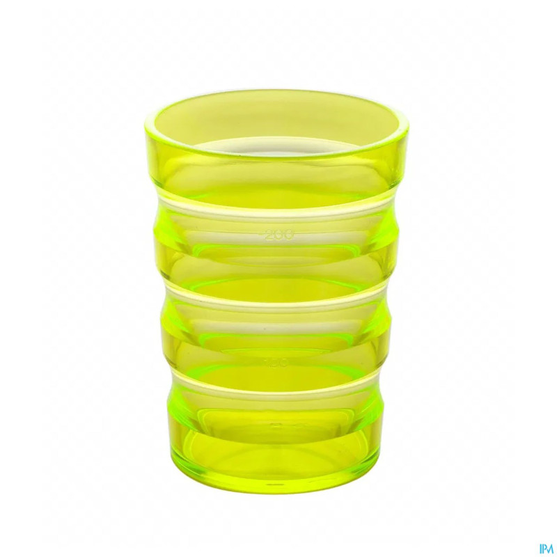 Gobelet rainures 200mljaune