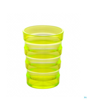 Gobelet rainures 200mljaune