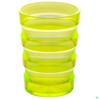 Gobelet rainures 200mljaune