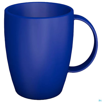 Gobelet tasse arrondi 1 anse 320ml bleu
