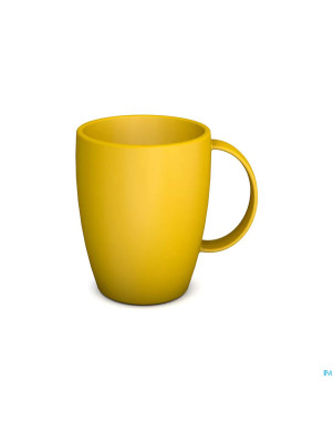 Gobelet tasse arrondi 1 anse 320ml jaune
