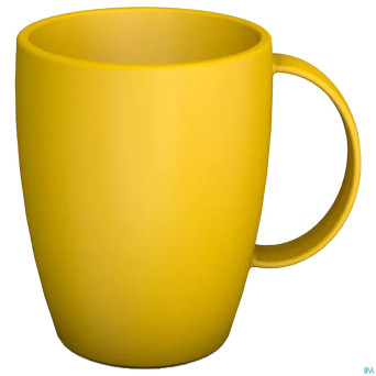 Gobelet tasse arrondi 1 anse 320ml jaune
