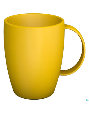 Gobelet tasse arrondi 1 anse 320ml jaune