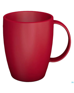 Gobelet tasse arrondi 1 anse 320ml rouge