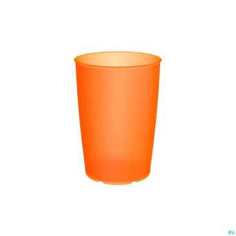 Gobelet simple ornamin 250ml orange transparent