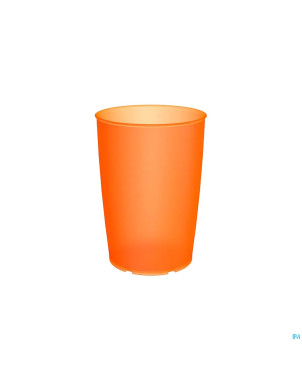 Gobelet simple ornamin 250ml orange transparent