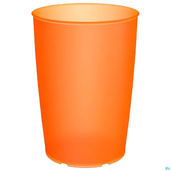 Gobelet simple ornamin 250ml orange transparent