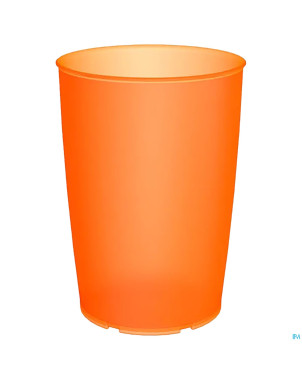 Gobelet simple ornamin 250ml orange transparent