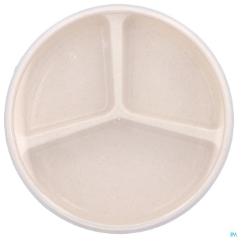 Assiette 3 compartiments + couvercle 20cm