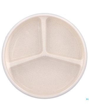 Assiette 3 compartiments + couvercle 20cm