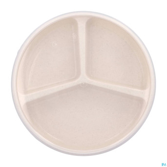 Assiette 3 compartiments + couvercle 20cm
