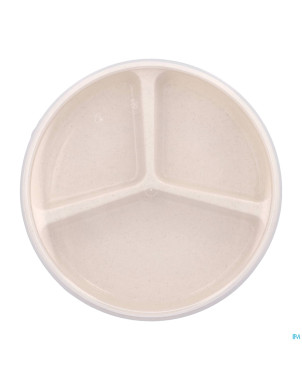 Assiette 3 compartiments + couvercle 20cm