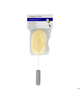 Eponge bain sur manche metal flexible 38cm