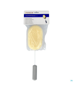 Eponge bain sur manche metal flexible 38cm