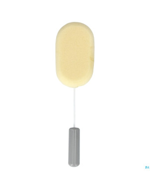 Eponge bain sur manche metal flexible 38cm