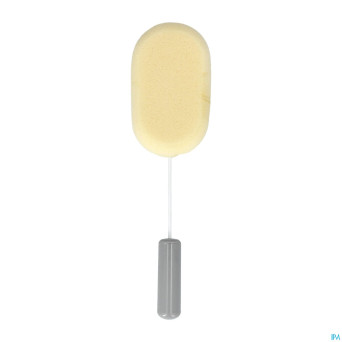 Eponge bain sur manche metal flexible 38cm