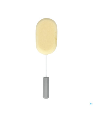 Eponge bain sur manche metal flexible 38cm