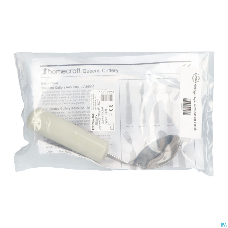 Cuillere adapte courbe gauchemain droite