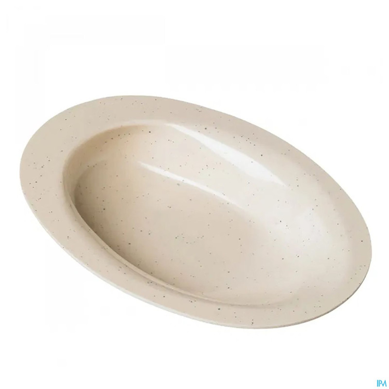 Assiette asymetrique ovale manoy 23cm petit modele