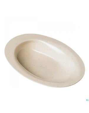 Assiette asymetrique ovale manoy 23cm petit modele