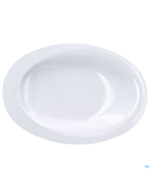 Assiette asymetrique ovale manoy 28cm grand modele