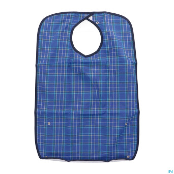 Bavoir carreaux economy m bleu