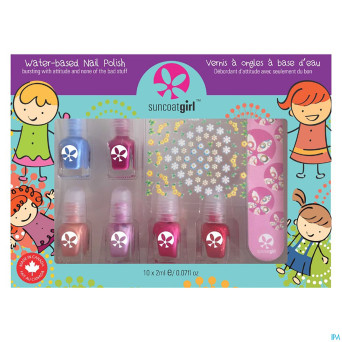 Suncoatgirl coffret mini mani vao enfants    6x2ml